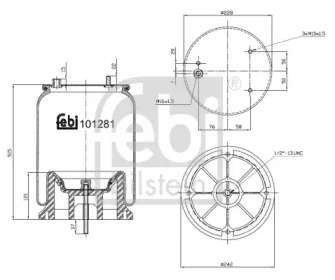 Кожух пневматической рессоры FEBI BILSTEIN 101281