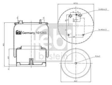 Баллон пневматической рессоры FEBI BILSTEIN 101283