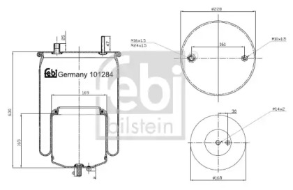 Кожух пневматической рессоры FEBI BILSTEIN 101284