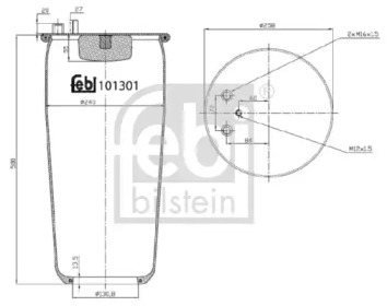 Баллон пневматической рессоры FEBI BILSTEIN 101301