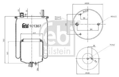 Кожух пневматической рессоры FEBI BILSTEIN 101307