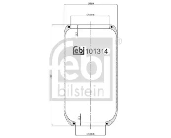 Кожух пневматической рессоры FEBI BILSTEIN 101314