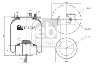 Кожух пневматической рессоры FEBI BILSTEIN 101345