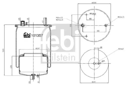 Кожух пневматической рессоры FEBI BILSTEIN 101357