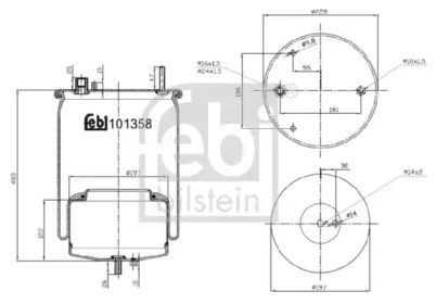 Кожух пневматической рессоры FEBI BILSTEIN 101358