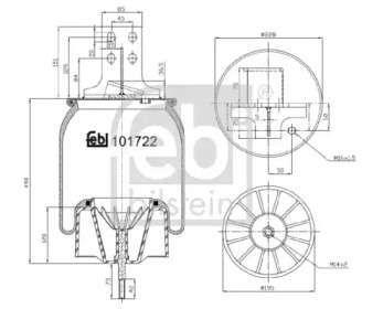 Кожух пневматической рессоры FEBI BILSTEIN 101722