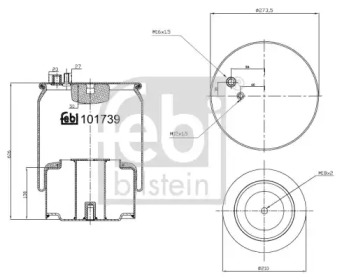 Баллон пневматической рессоры FEBI BILSTEIN 101739