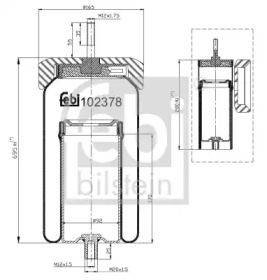 Баллон пневматической рессоры FEBI BILSTEIN 102378