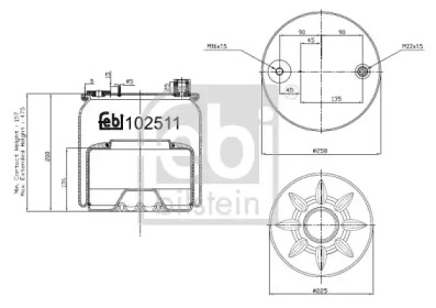 Кожух пневматической рессоры FEBI BILSTEIN 102511