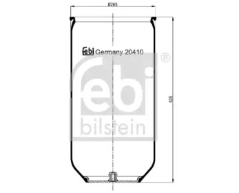 Баллон пневматической рессоры FEBI BILSTEIN 20410