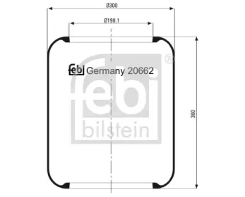 Баллон пневматической рессоры FEBI BILSTEIN 20662