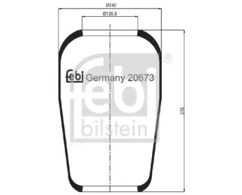 Баллон пневматической рессоры FEBI BILSTEIN 20673