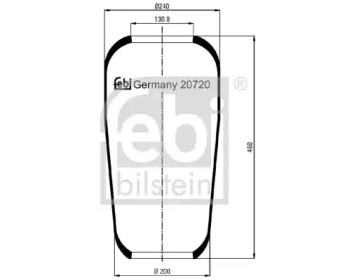 Баллон пневматической рессоры FEBI BILSTEIN 20720