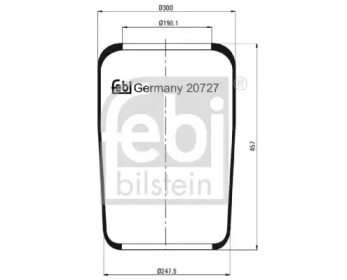 Кожух пневматической рессоры FEBI BILSTEIN 20727