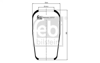 Баллон пневматической рессоры FEBI BILSTEIN 20757