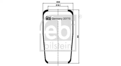 Баллон пневматической рессоры FEBI BILSTEIN 20775