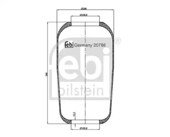 Баллон пневматической рессоры FEBI BILSTEIN 20786