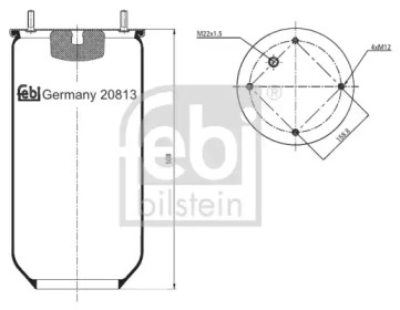 Баллон пневматической рессоры FEBI BILSTEIN 20813