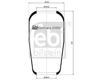 Баллон пневматической рессоры FEBI BILSTEIN 20882