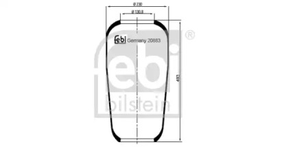 Кожух пневматической рессоры FEBI BILSTEIN 20883