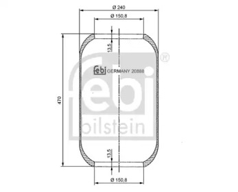 Баллон пневматической рессоры FEBI BILSTEIN 20888