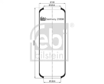 Баллон пневматической рессоры FEBI BILSTEIN 20896