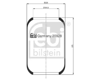 Баллон пневматической рессоры FEBI BILSTEIN 20928