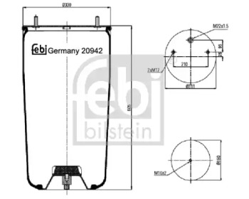 Баллон пневматической рессоры FEBI BILSTEIN 20942