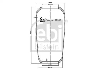 Баллон пневматической рессоры FEBI BILSTEIN 20946