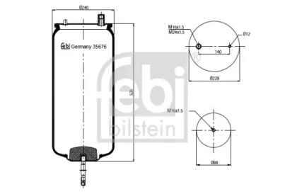 Баллон пневматической рессоры FEBI BILSTEIN 35676