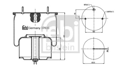 Баллон пневматической рессоры FEBI BILSTEIN 37635