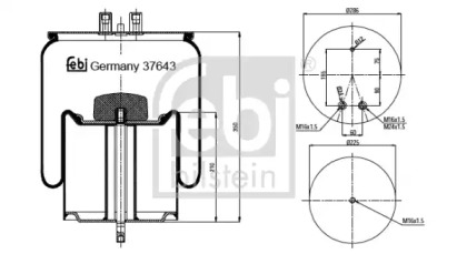 Баллон пневматической рессоры FEBI BILSTEIN 37643