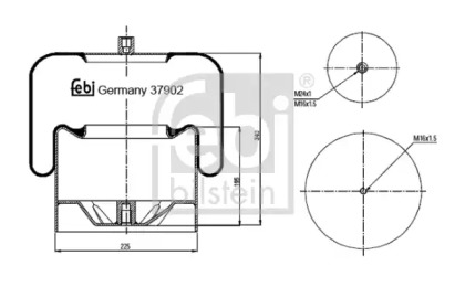 Баллон пневматической рессоры FEBI BILSTEIN 37902