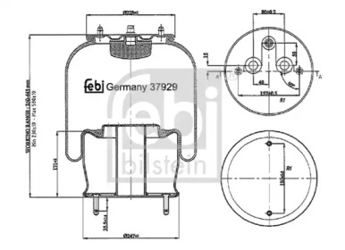 Кожух пневматической рессоры FEBI BILSTEIN 37929