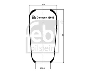 Баллон пневматической рессоры FEBI BILSTEIN 38608