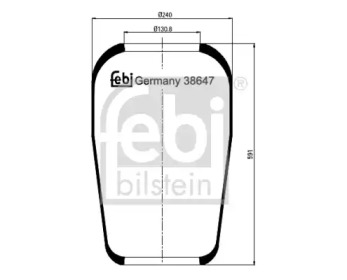 Кожух пневматической рессоры FEBI BILSTEIN 38647