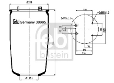 Кожух пневматической рессоры FEBI BILSTEIN 38665