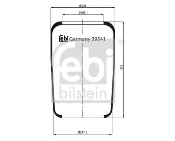 Баллон пневматической рессоры FEBI BILSTEIN 39541