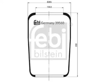 Баллон пневматической рессоры FEBI BILSTEIN 39560