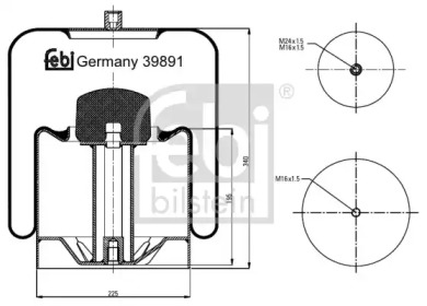 Баллон пневматической рессоры FEBI BILSTEIN 39891