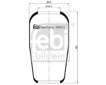 Баллон пневматической рессоры FEBI BILSTEIN 39903