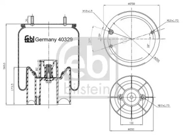 Баллон пневматической рессоры FEBI BILSTEIN 40329