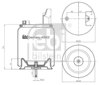 Баллон пневматической рессоры FEBI BILSTEIN 40602