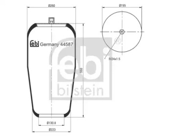 Баллон пневматической рессоры FEBI BILSTEIN 44587