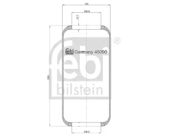 Баллон пневматической рессоры FEBI BILSTEIN 45090