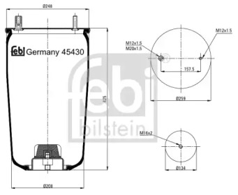 Баллон пневматической рессоры FEBI BILSTEIN 45430