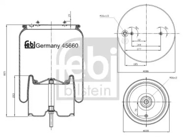 Баллон пневматической рессоры FEBI BILSTEIN 45660