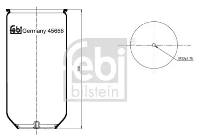 Баллон пневматической рессоры FEBI BILSTEIN 45666