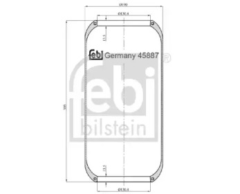 Баллон пневматической рессоры FEBI BILSTEIN 45887