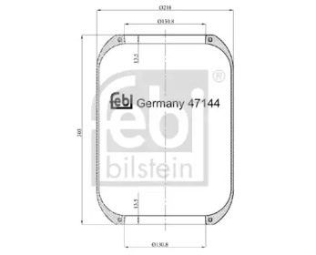 Кожух пневматической рессоры FEBI BILSTEIN 47144